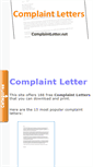 Mobile Screenshot of complaintletter.net
